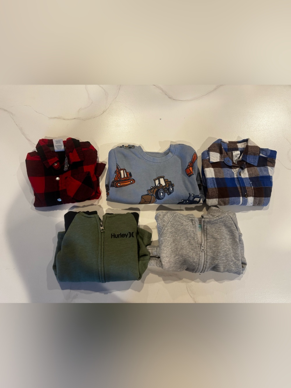 Toddler bundle of flannel and jackets 24mo and 2T